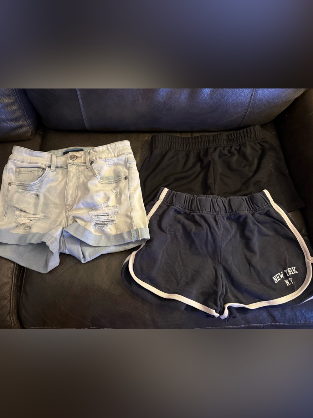 3 shorts size 4 Jean shorts and size small shorts